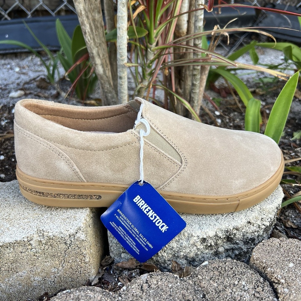 NEW Birkenstock Oswego Women's Cream Suede Low Top Slip On Show Size 10 Men's 8